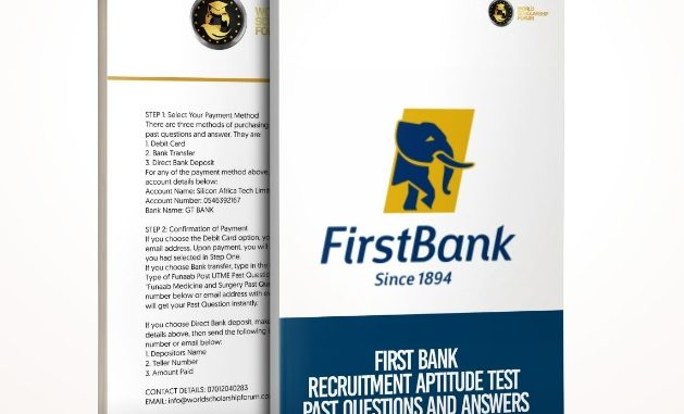 First Bank Past Questions and Answers
