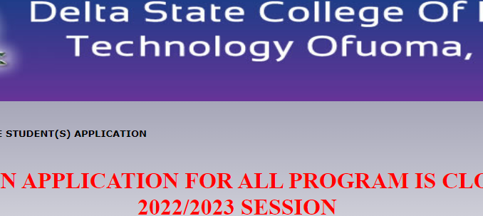 Delta State College of Health Admission Form [2022/2023]